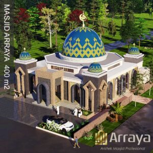 Read more about the article Masjid Model MA4; Masjid minimalis modern dengan model minimalis, perpaduan antara atap kubah dengan element modern