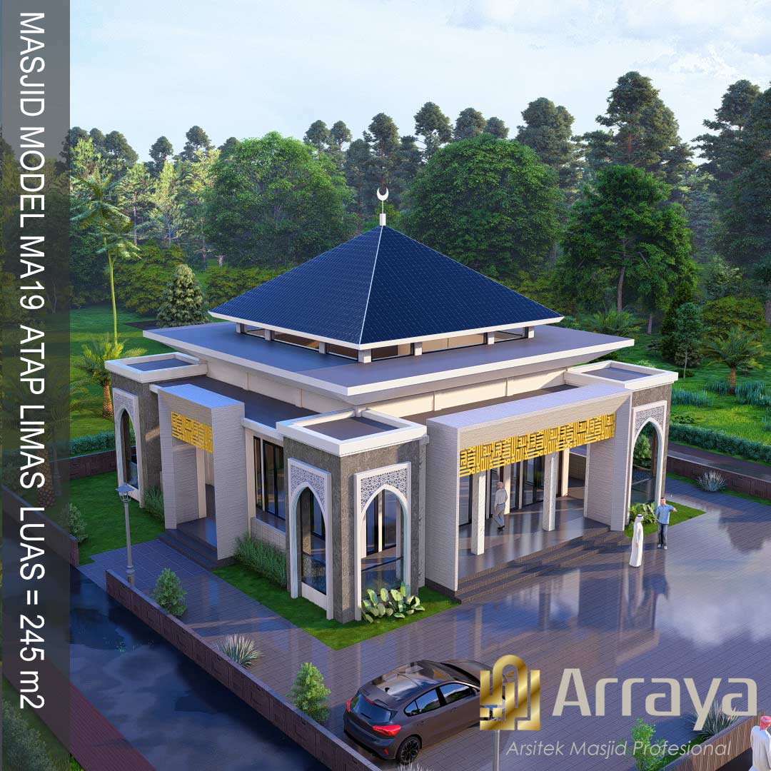 Read more about the article Desain Masjid Impian Ummat : Masjid Model MA19 Desain Modern Elegan dengan Sentuhan Timur Tengah, Luas dan Terbuka, Cocok untuk Lingkungan Perumahan yang Mengajak Hati untuk Mendekat pada Allah