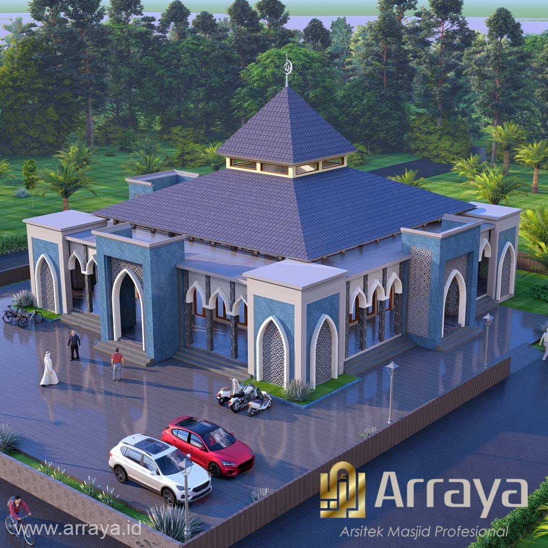 Read more about the article Desain Masjid Nusantara yang Meneduhkan Hati, Model MA20, Luas 480m² untuk menampung 600 Jamaah, Perpaduan Kearifan Lokal dan Arsitektur Islami, Desain by Arraya